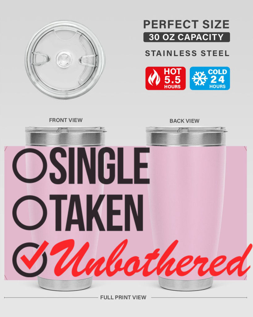 single taken unbothered 35#- black words phrases- Cotton Tank