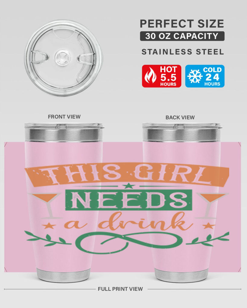 this girl needs a drink 36#- mardi gras- Tumbler