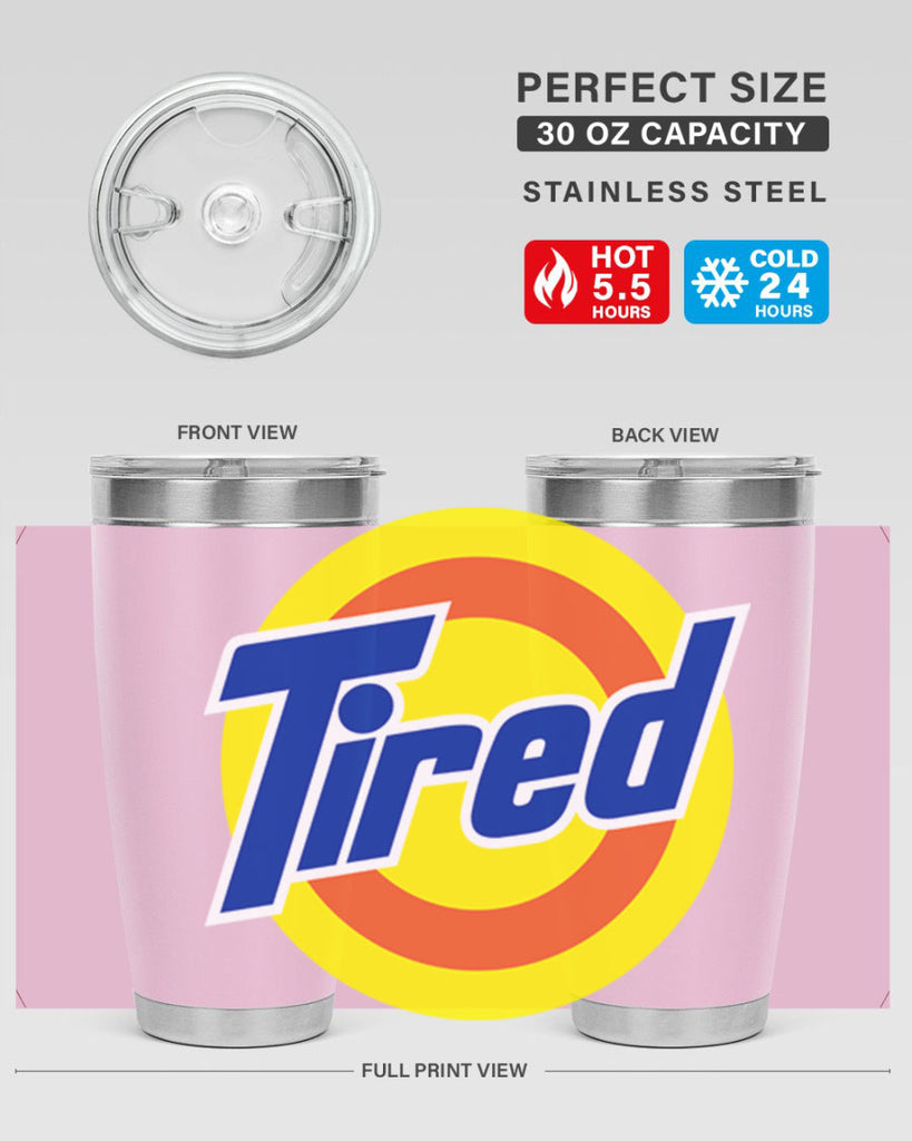 tired 19#- black words phrases- Cotton Tank