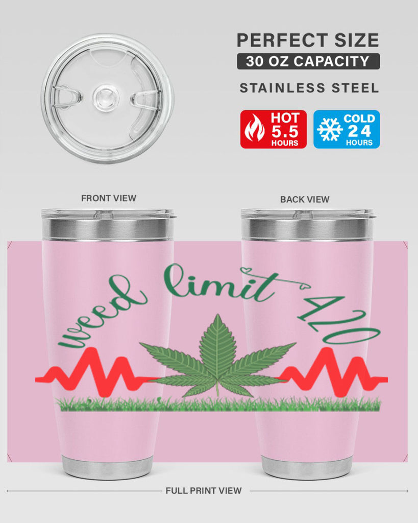 weed limit 420 cannabis hearbeat 291#- marijuana- Tumbler