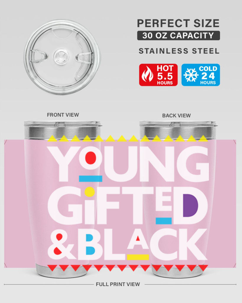 young gifted and black 2#- black words phrases- Cotton Tank