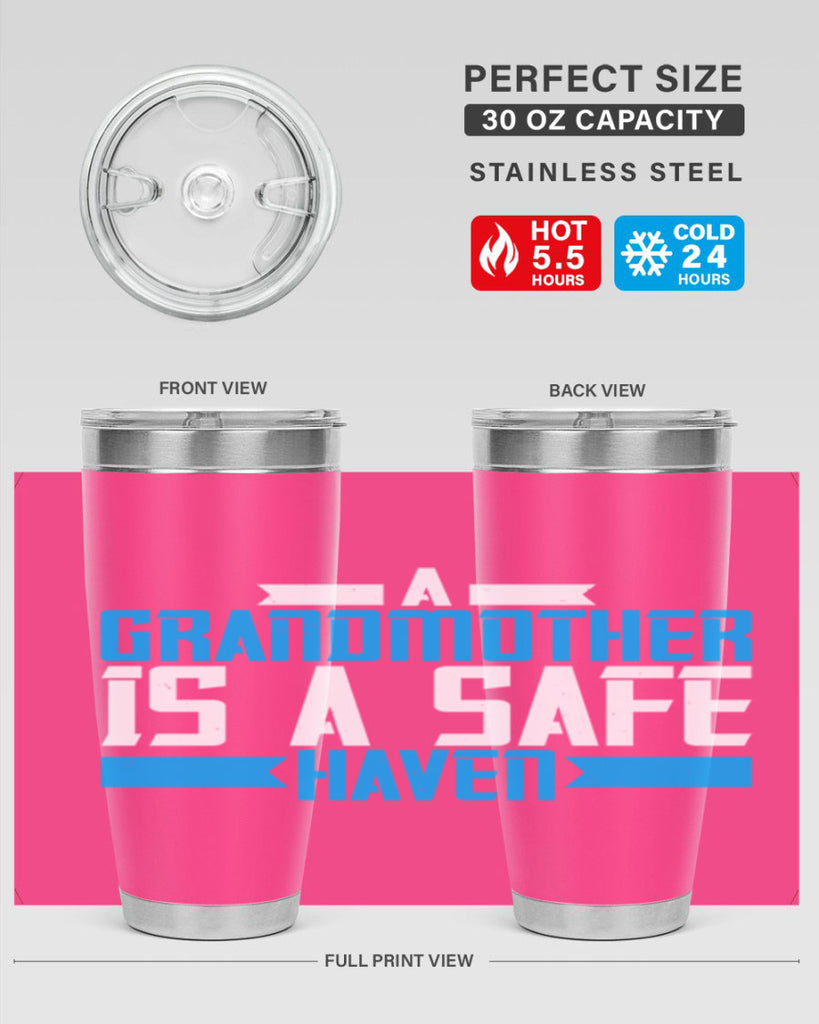 A Grandmother is a safe haven 42#- grandma - nana- Tumbler
