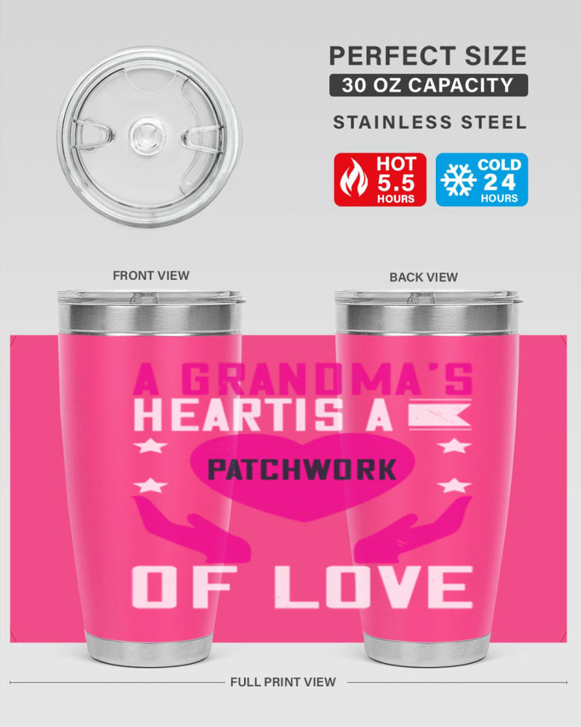 A grandma’s heart is a patchwork of love 86#- grandma - nana- Tumbler
