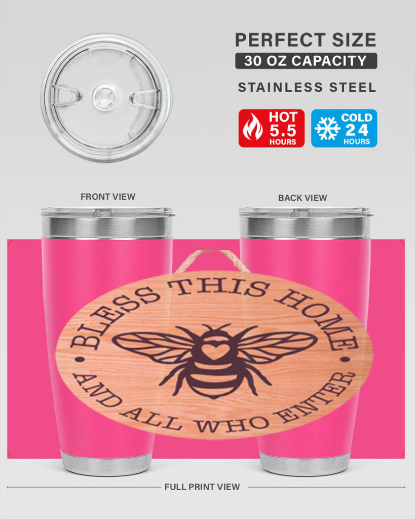Bless this Home Bee Mockup58#- spring- Tumbler