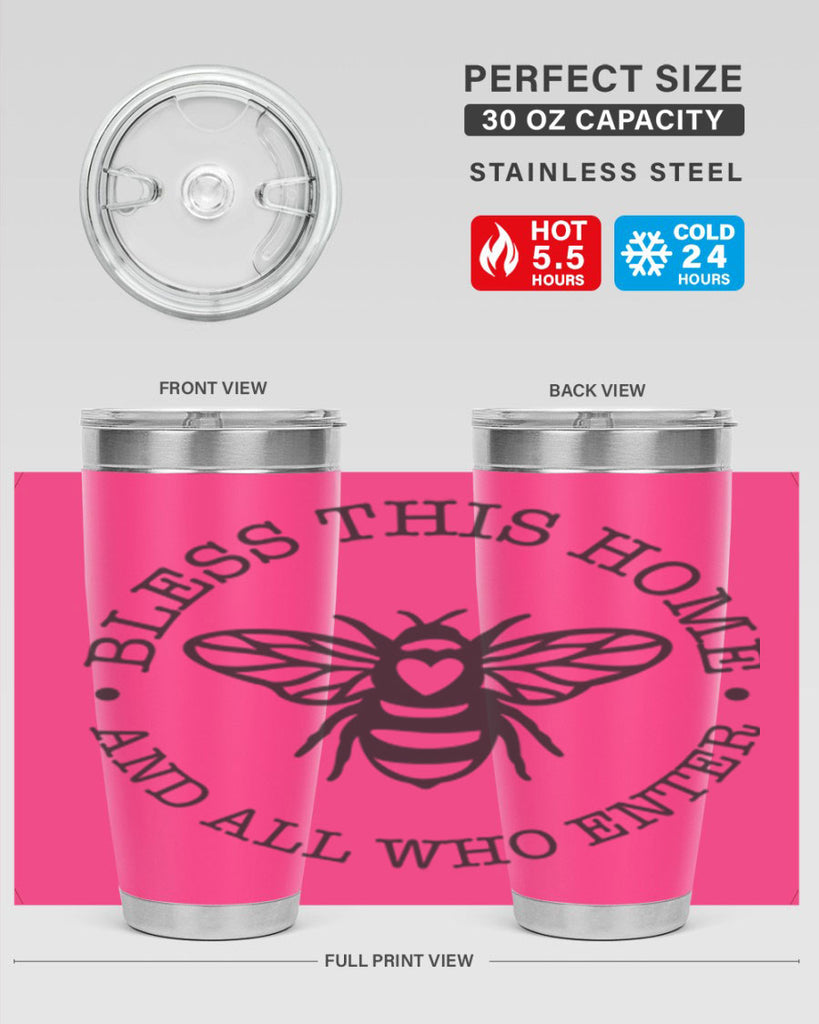 Bless this Home Bee59#- spring- Tumbler