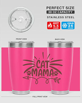 Cat Mama Style 5#- cat- Tumbler