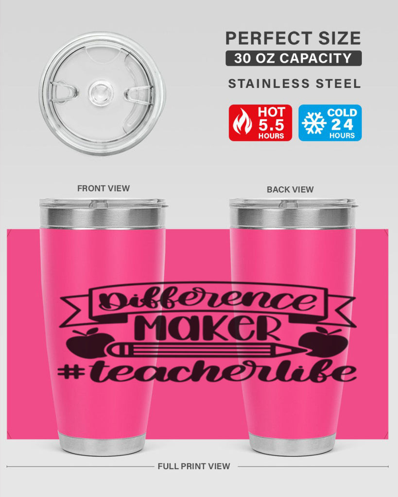 Difference Maker Teacher Life Style 78#- teacher- tumbler