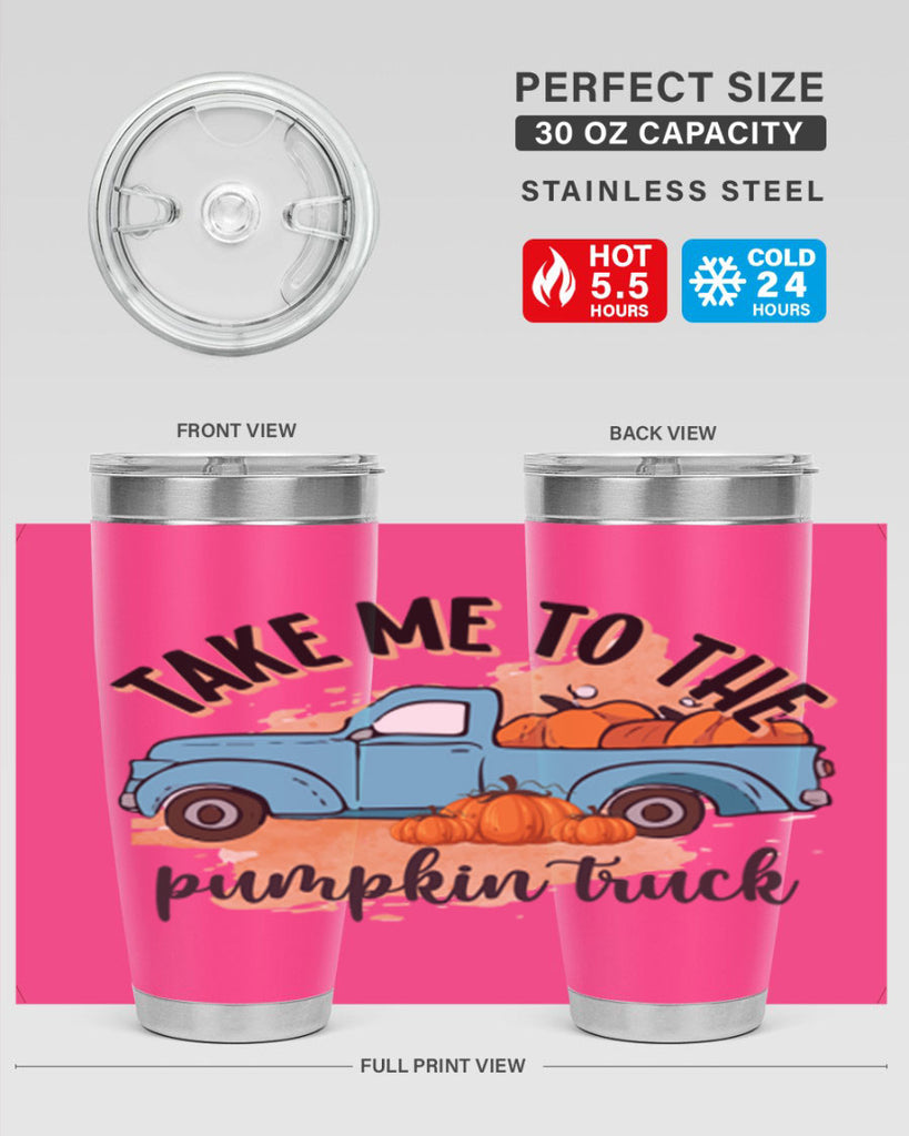 Fall Pumpkin Truck 128#- fall- Tumbler