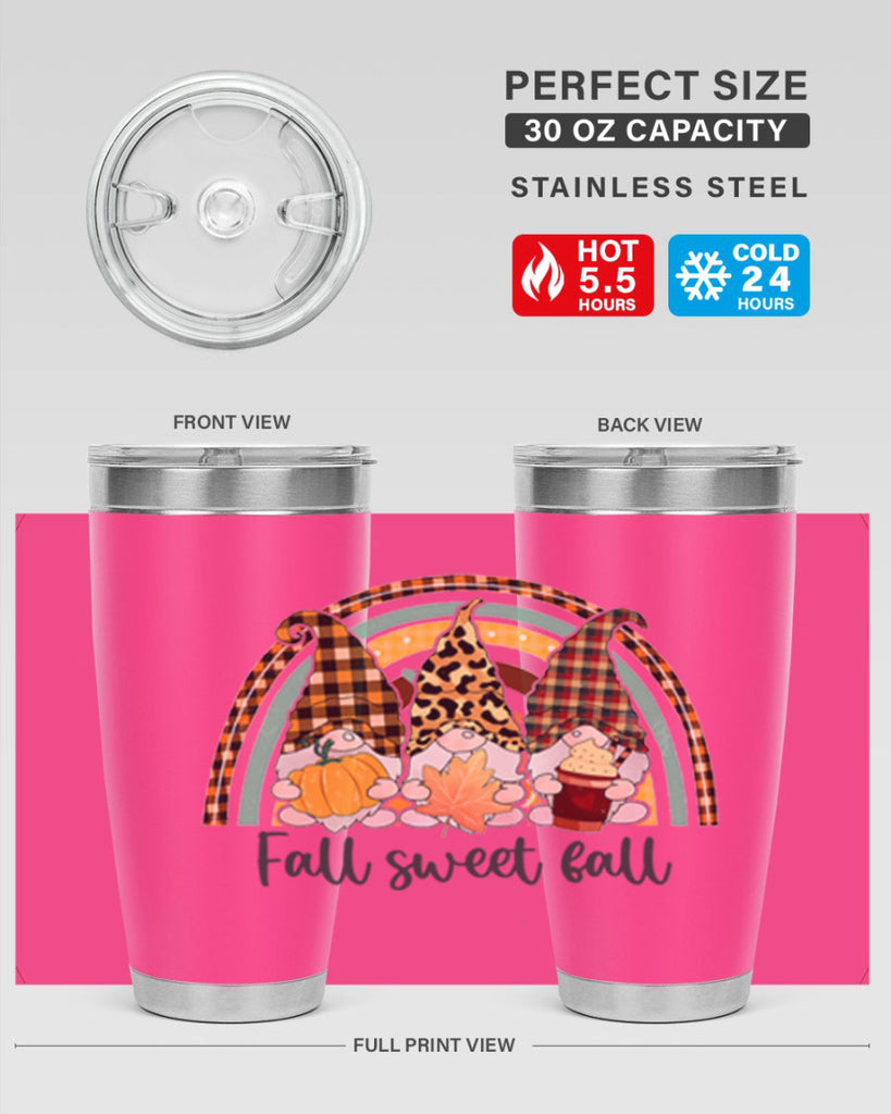 FallSweetFallGnomeRainbow 162#- fall- Tumbler