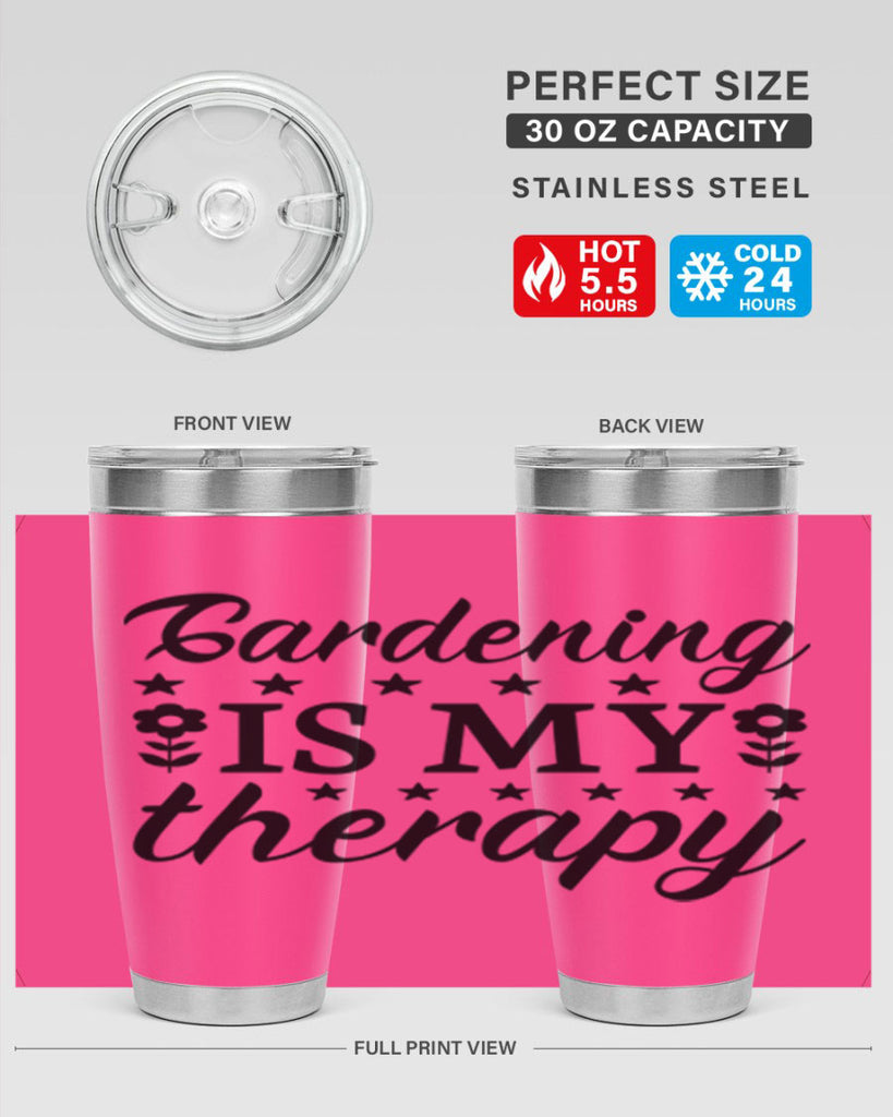 Gardening is my therapy  146#- spring- Tumbler