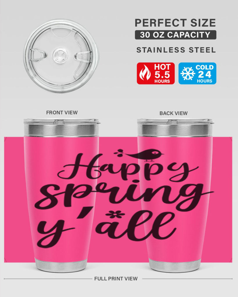 Happy Spring Y'all 167#- spring- Tumbler
