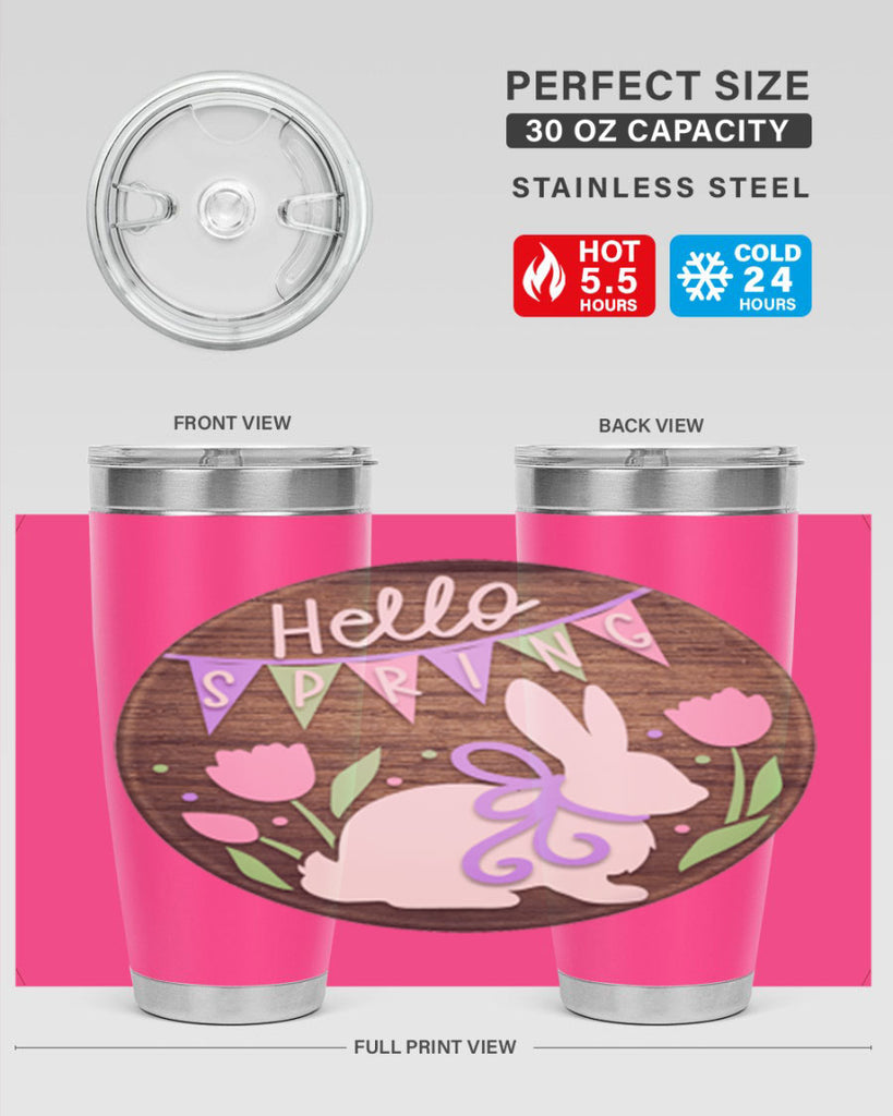 Hello spring bunny Mockup190#- spring- Tumbler