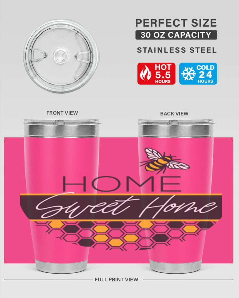 Home Sweet Home Bee and hive pattern243#- spring- Tumbler