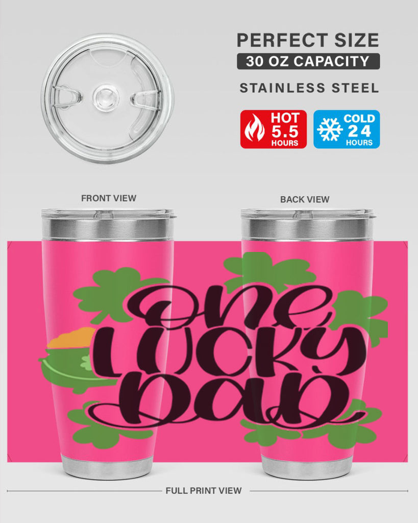 One Lucky Dad Style 43#- St Patricks Day- Tumbler