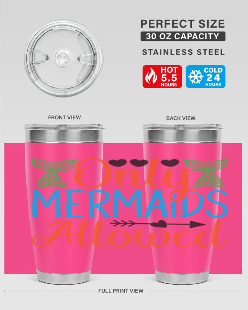 Only Mermaids Allowed 531#- mermaid- Tumbler
