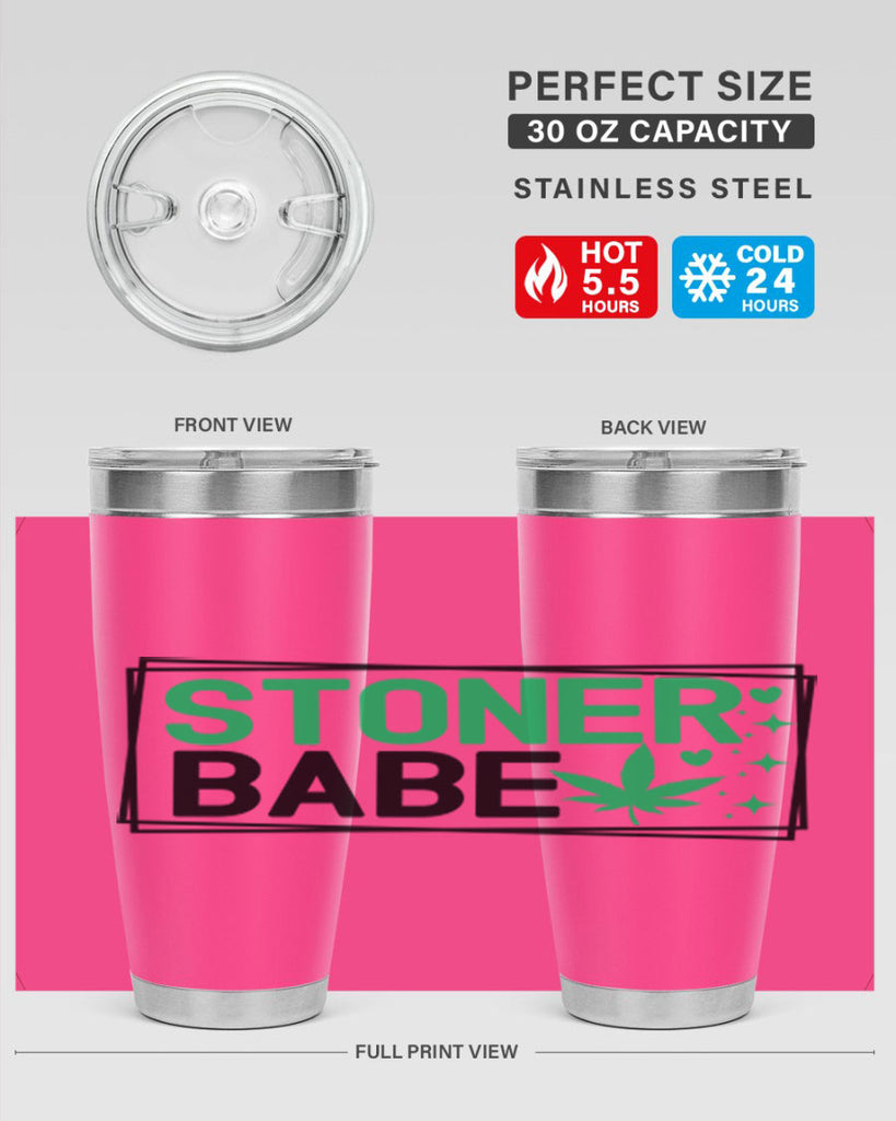 Stoner Babe 258#- marijuana- Tumbler
