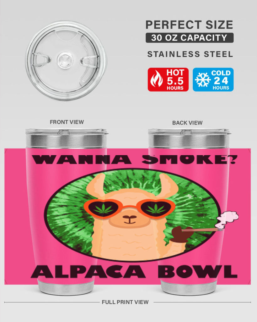 Wanna Smoke Alpaca Bowl 276#- marijuana- Tumbler