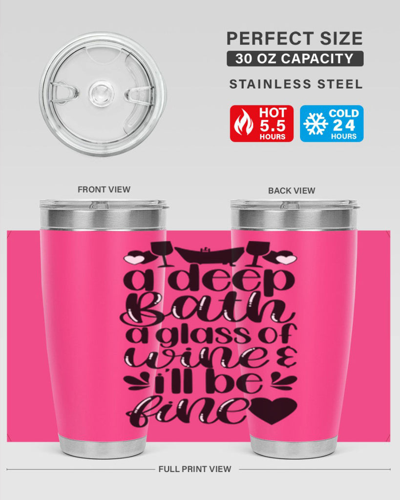 a deep bath a glass 48#- bathroom- Tumbler