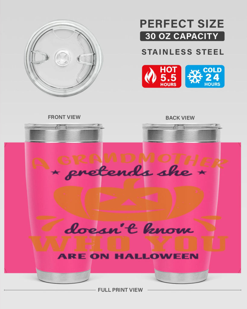 a grandmother pretends 162#- halloween- Tumbler