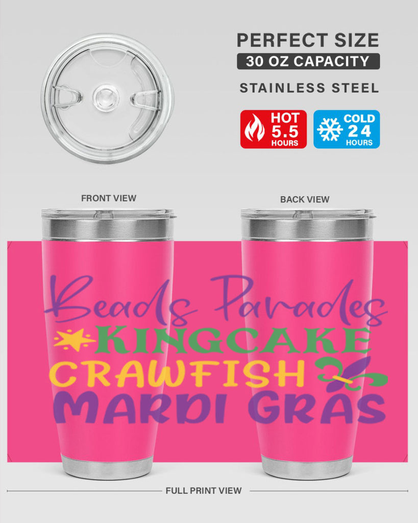 beads parades kingcake crawfish mardi gras 85#- mardi gras- Tumbler