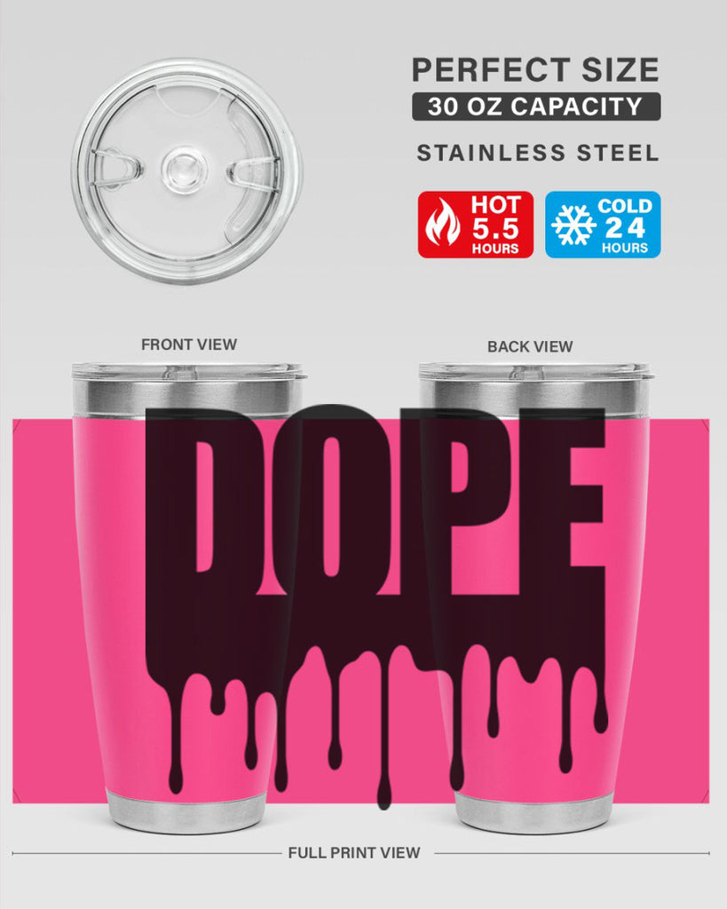 dope drip 166#- black words phrases- Cotton Tank