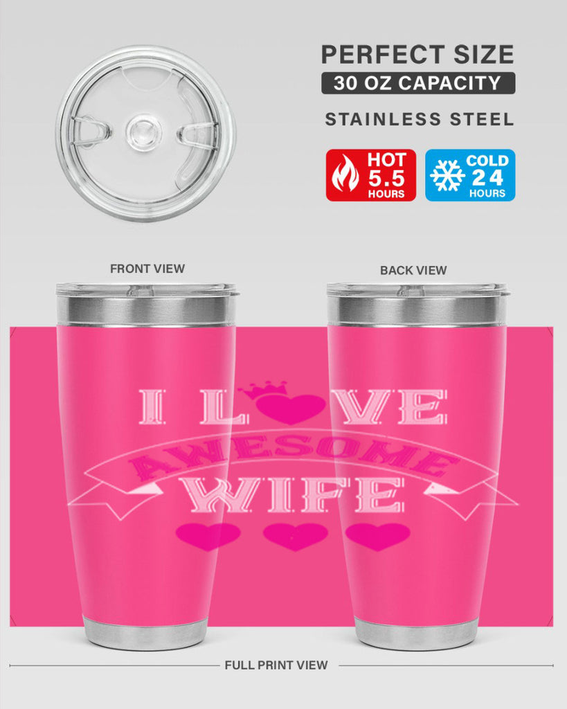 i love awesome wife 57#- valentines day- Tumbler
