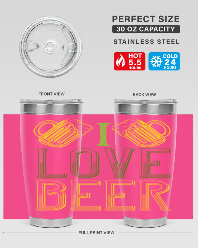 i love beer Style 134#- St Patricks Day- Tumbler