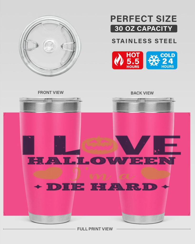 i love halloween im a die hard 150#- halloween- Tumbler