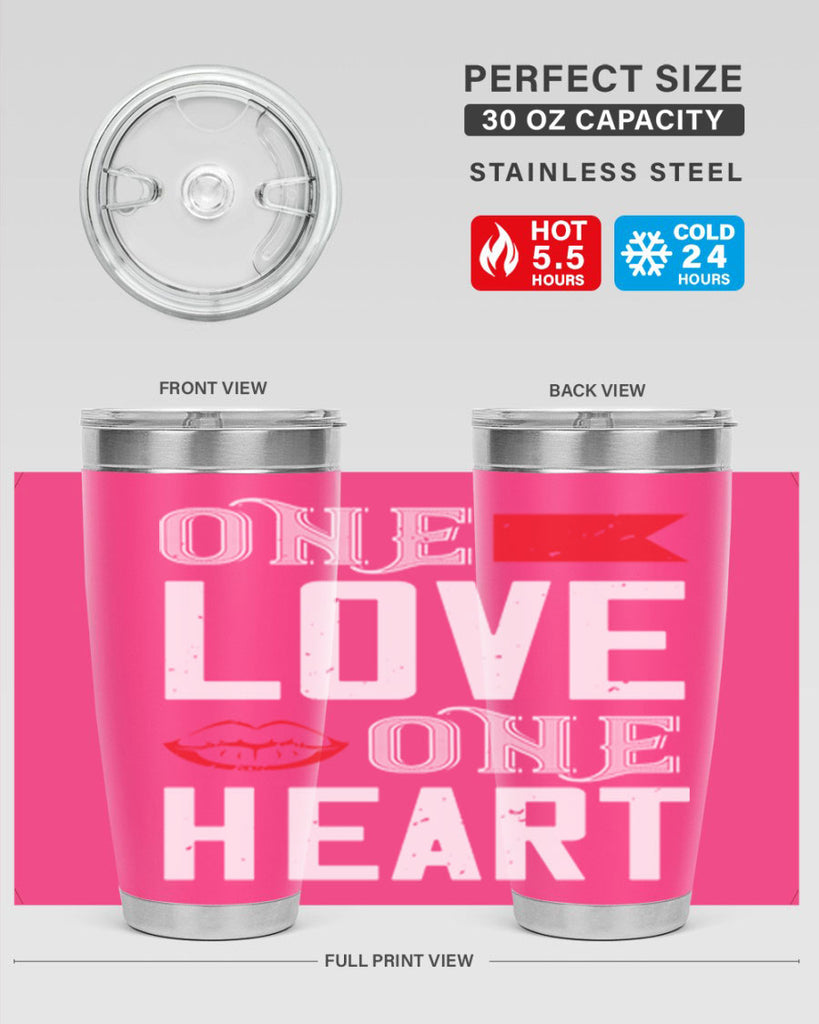 one love one heart 32#- valentines day- Tumbler