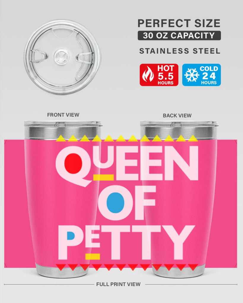 queen ofpetty 48#- black words phrases- Cotton Tank