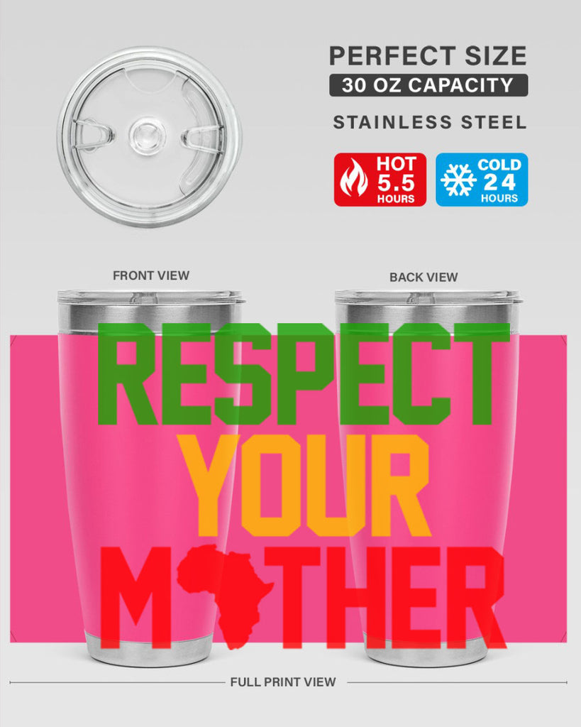 respect your mother 43#- black words phrases- Cotton Tank