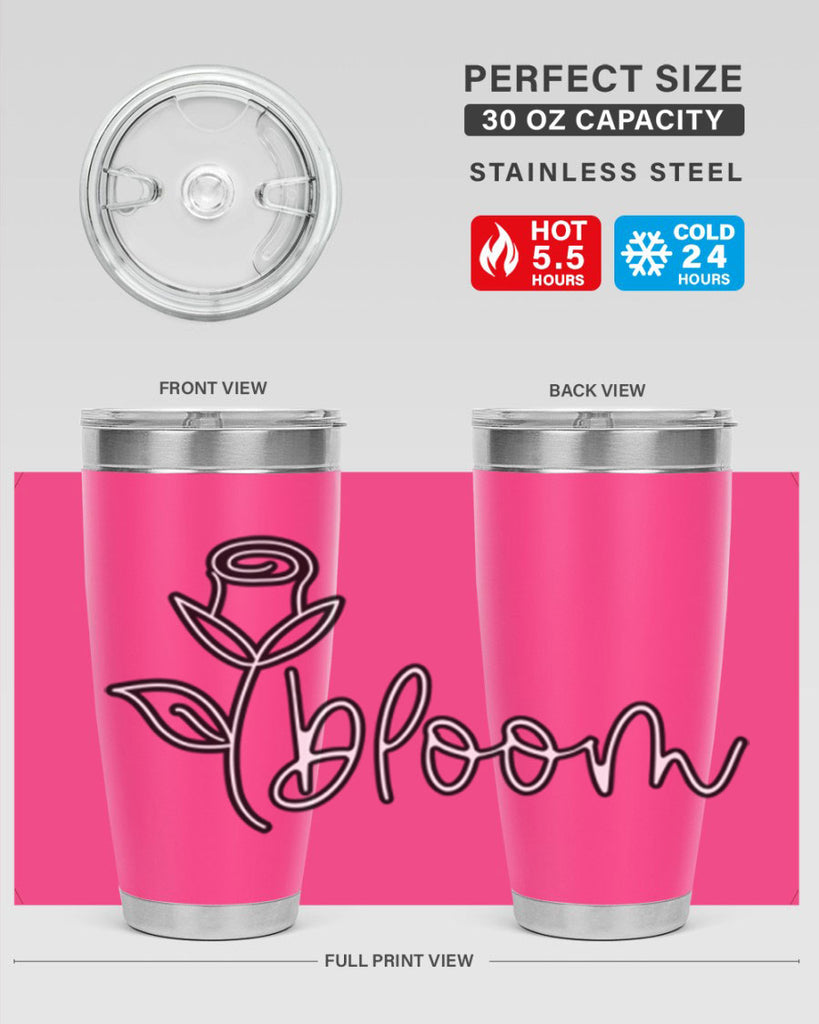 rosebud bloom outline399#- spring- Tumbler