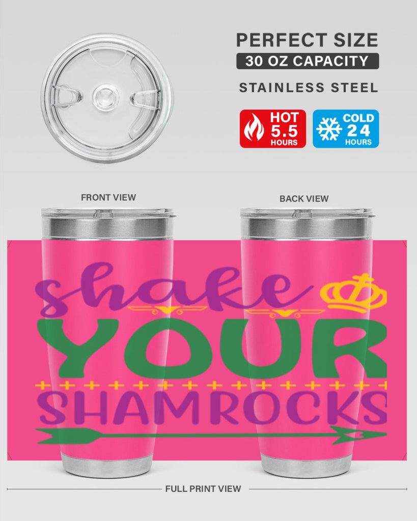 shake your shamrocks 2#- mardi gras- Tumbler