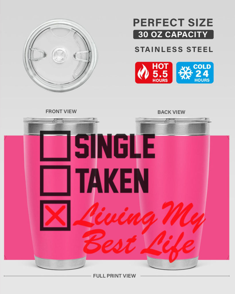 single taken living my best life 34#- black words phrases- Cotton Tank