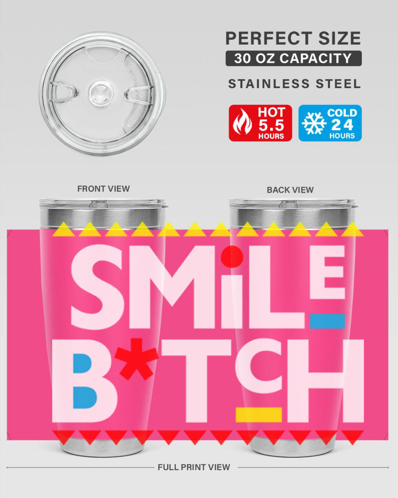 smile bitch 30#- black words phrases- Cotton Tank