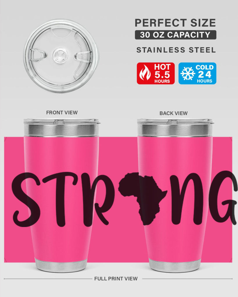 strong africa svg 24#- black words phrases- Cotton Tank