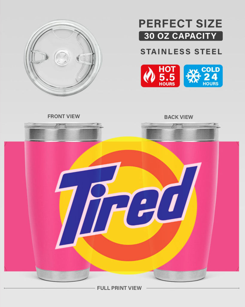 tired 19#- black words phrases- Cotton Tank