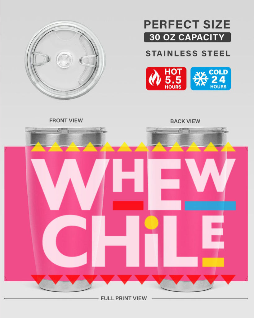 whew chile 11#- black words phrases- Cotton Tank