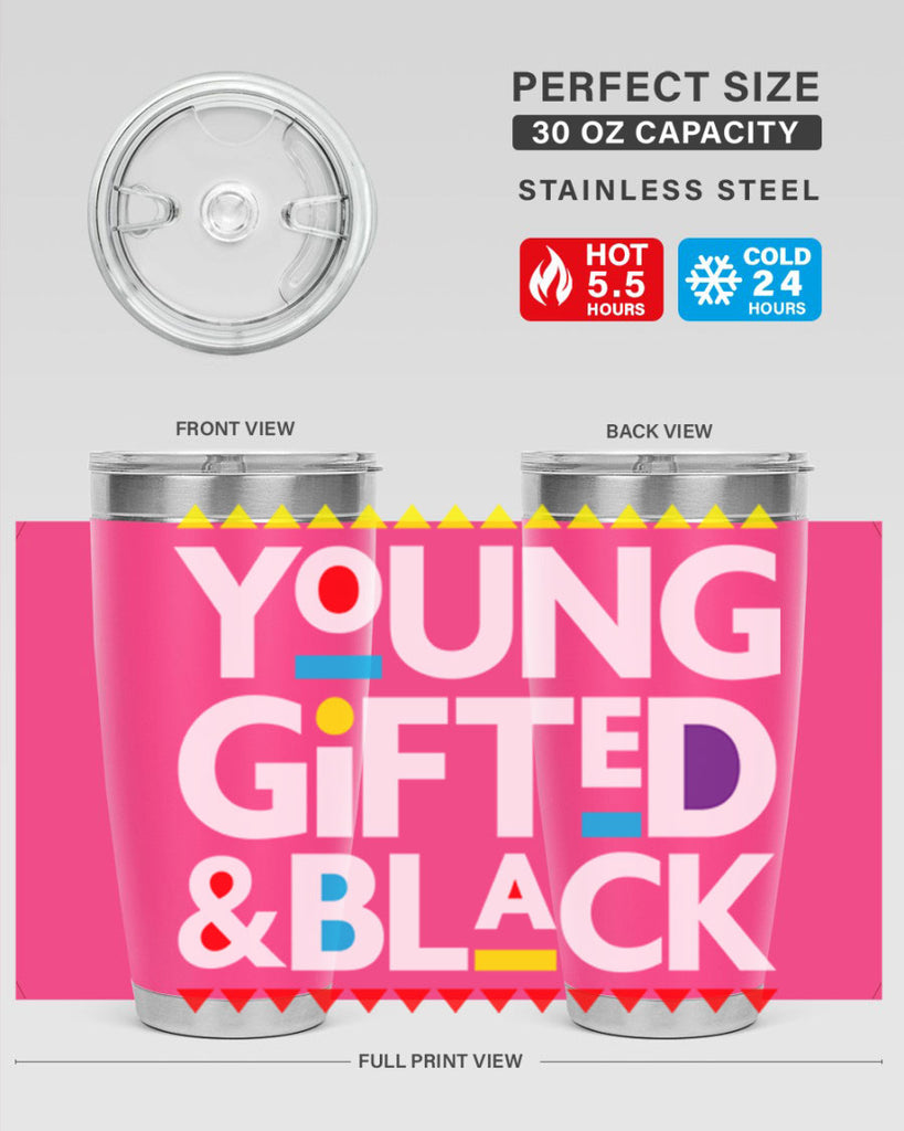 young gifted and black 2#- black words phrases- Cotton Tank