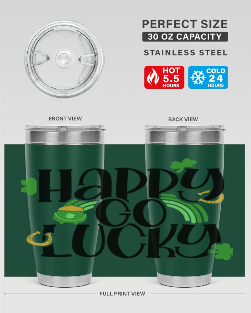 Happy Go Lucky Style 96#- St Patricks Day- Tumbler