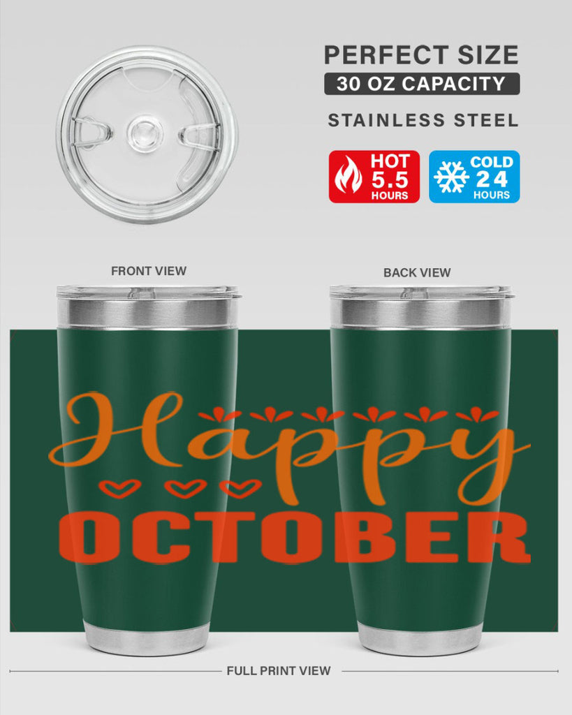 Happy October Design 237#- fall- Tumbler
