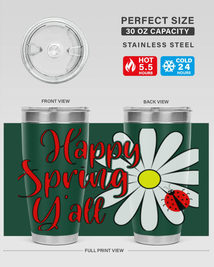 Happy Spring Y'all 161#- spring- Tumbler