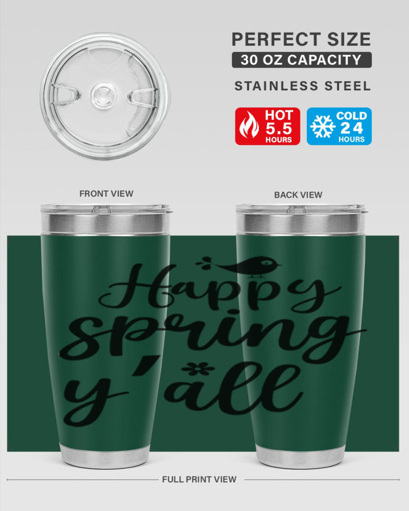 Happy Spring Y'all 167#- spring- Tumbler