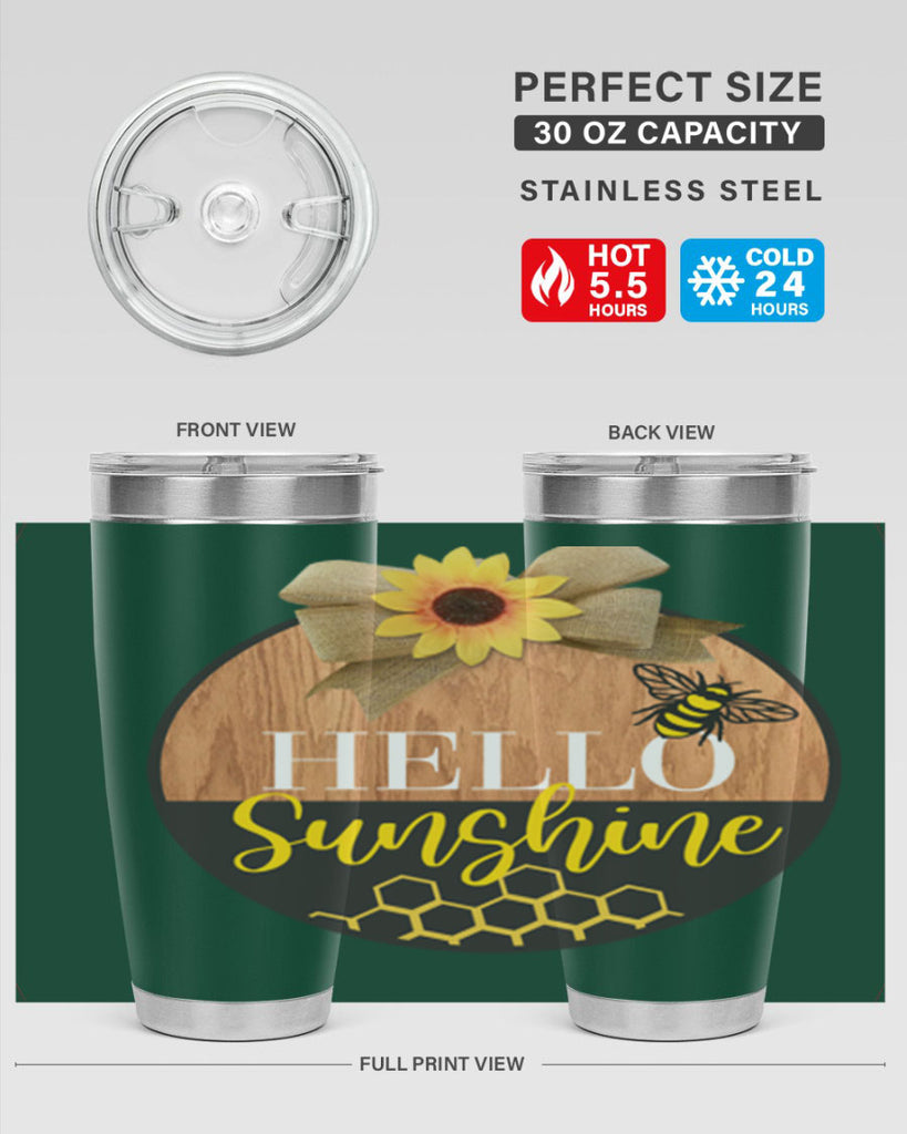 Hello Sunshine and bee Mockup215#- spring- Tumbler