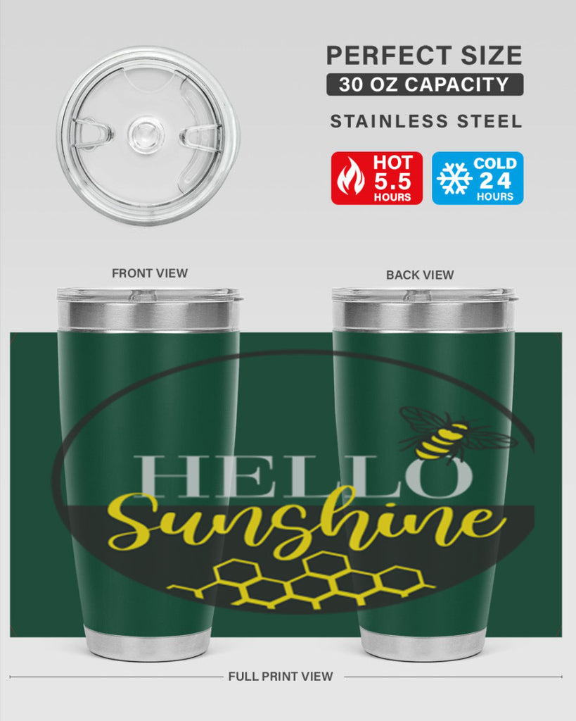 Hello Sunshine and bee216#- spring- Tumbler