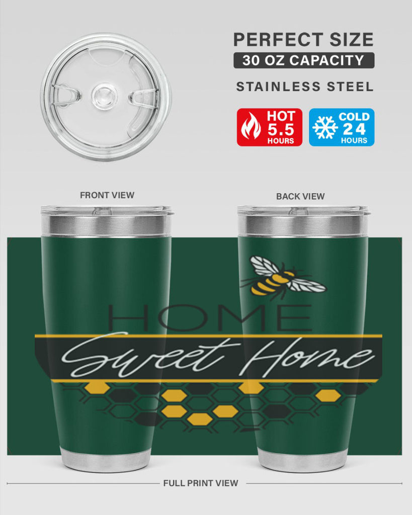 Home Sweet Home Bee and hive pattern243#- spring- Tumbler