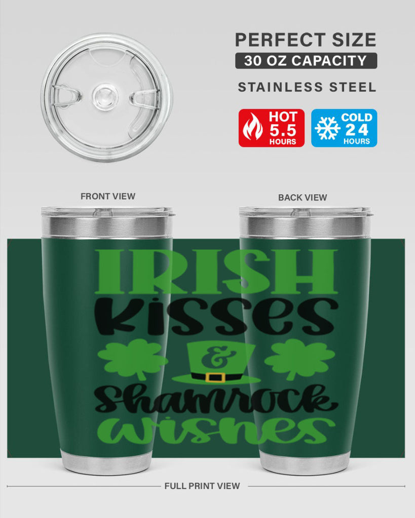 Irish Kisses Shamrock Wishes Style 81#- St Patricks Day- Tumbler