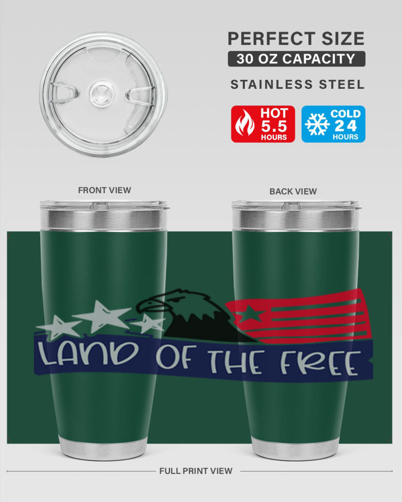 Land Of The Free Style 157#- Fourt Of July- Tumbler