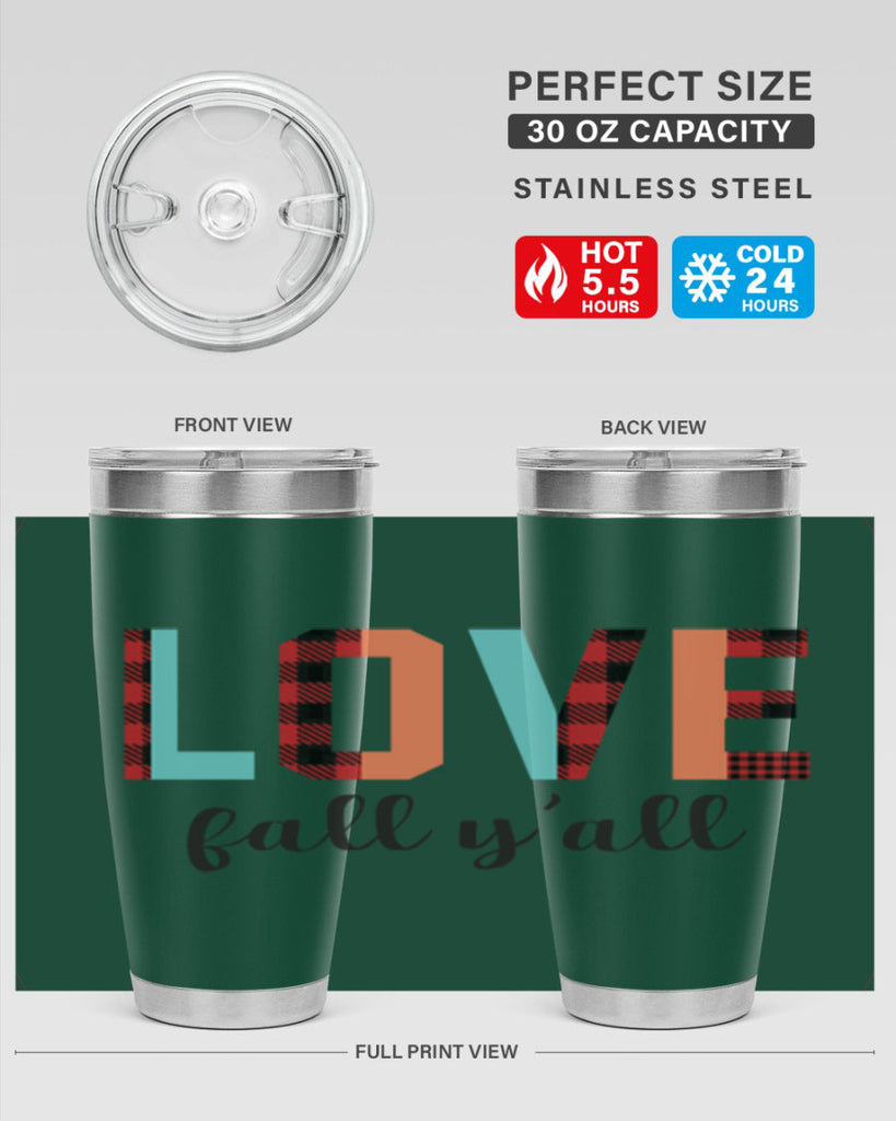 Love fall yall 411#- fall- Tumbler