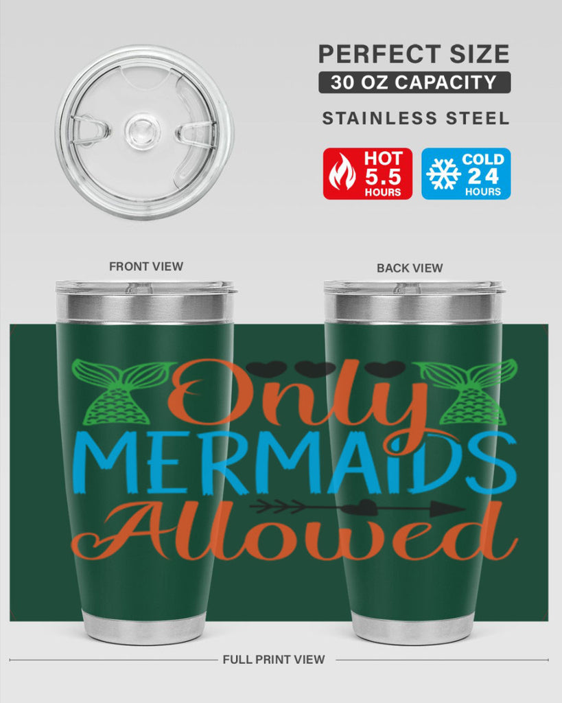 Only Mermaids Allowed 531#- mermaid- Tumbler
